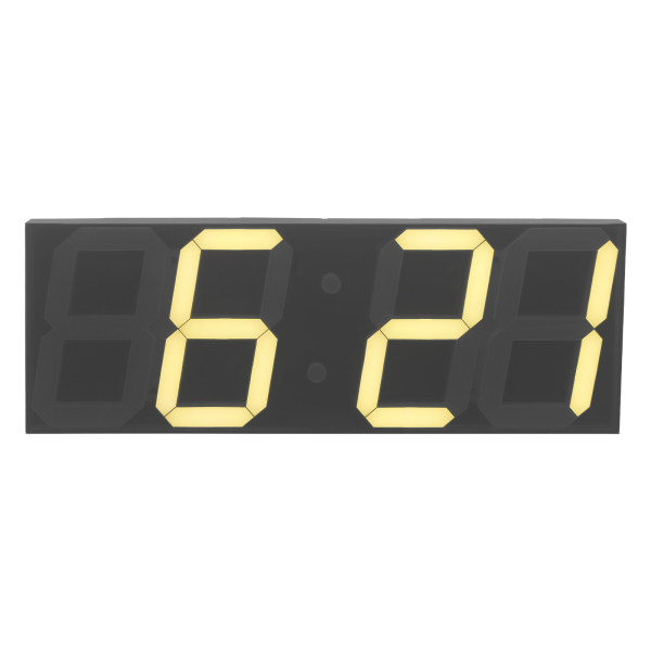 Horloge numérique LED, horloge murale LED, horloge numérique LED avec télécommande pour salons, bureaux - Police blanche chaude