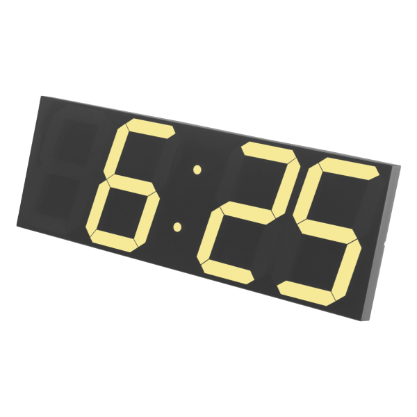 Horloge numérique LED, horloge murale LED, horloge numérique LED avec télécommande pour salons, bureaux - Police blanche chaude