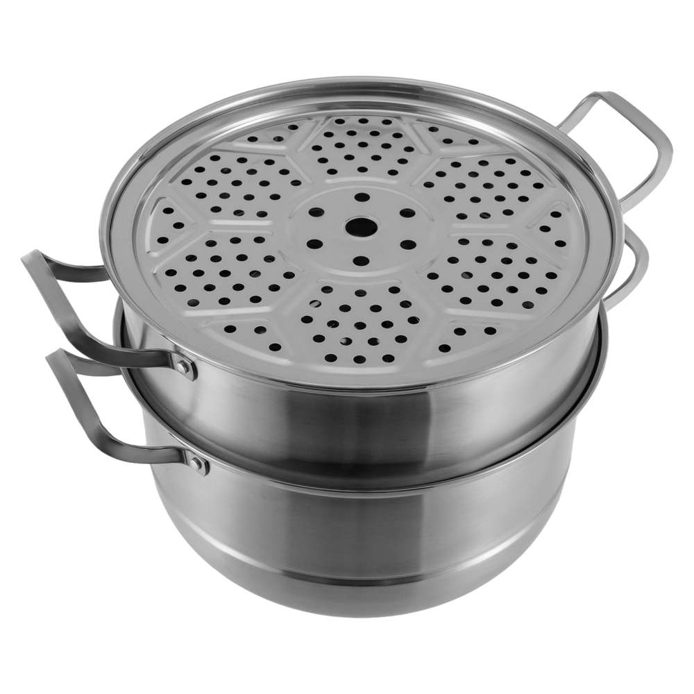 Marmite à induction, Set de cuisson vapeur, Marmite à soupe multicouche en acier inoxydable (30cm)