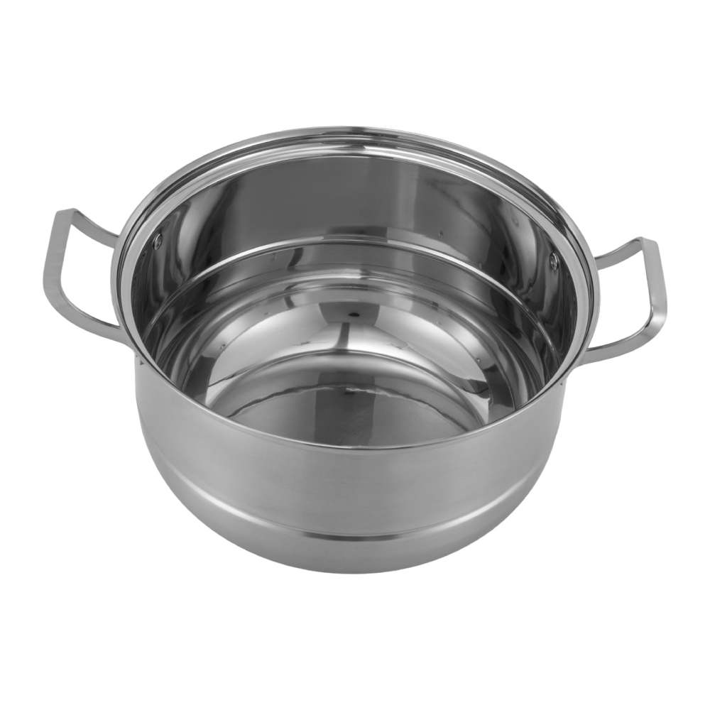 Marmite à induction, Set de cuisson vapeur, Marmite à soupe multicouche en acier inoxydable (30cm)
