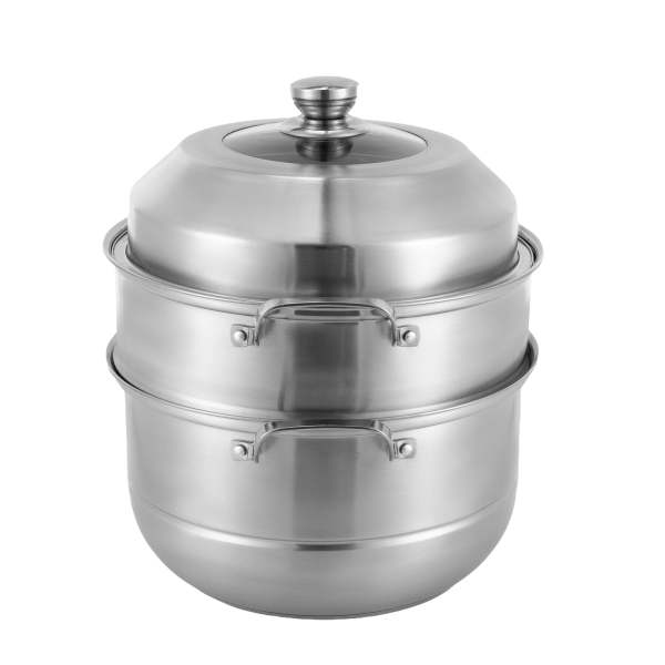 Marmite à induction, Set de cuisson vapeur, Marmite à soupe multicouche en acier inoxydable (30cm)