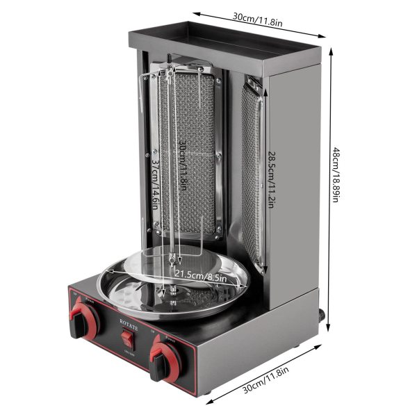 Machine à kebab électrique LPG Kebab avec interrupteur de réglage de la température 3000 W 220 V