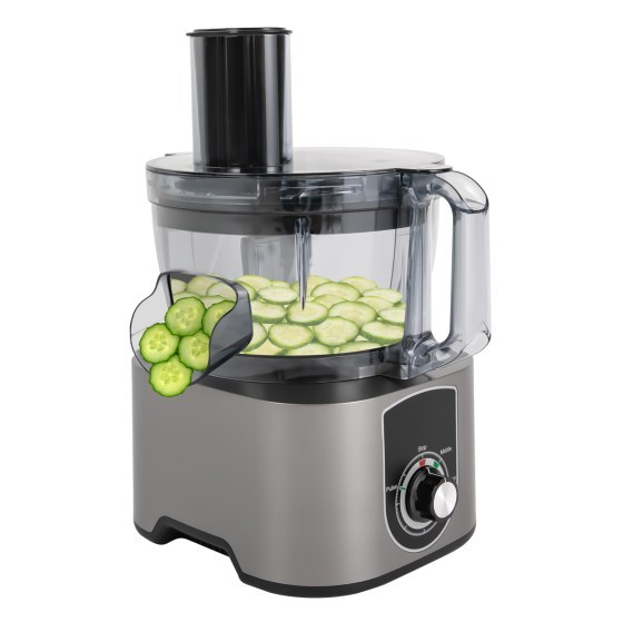 Coupe-fruits électrique 3 en 1, 600 W, robot culinaire universel, capacité de 7 L, 600 W, gris