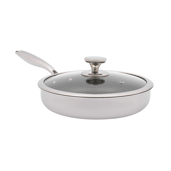 Poêle antiadhésive avec couvercle 28cm