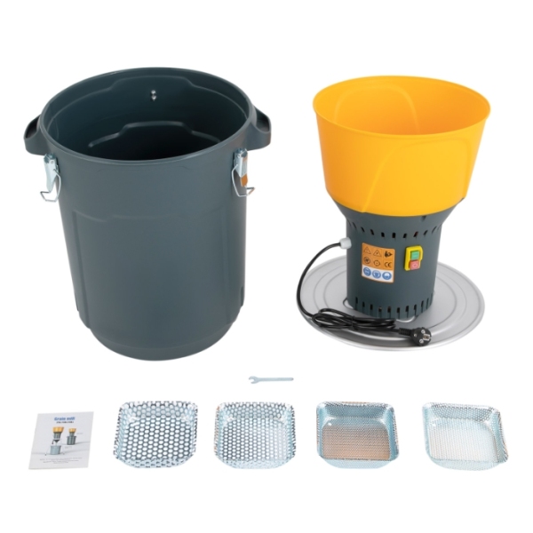 Broyeur électrique 1300 W avec seau de 50 L et 5 trous de tamis, adapté à la fabrication d'aliments Broyeur électrique 1300 W avec seau de 50 L et 5 trous de tamis, adapté à la fabrication d'aliments