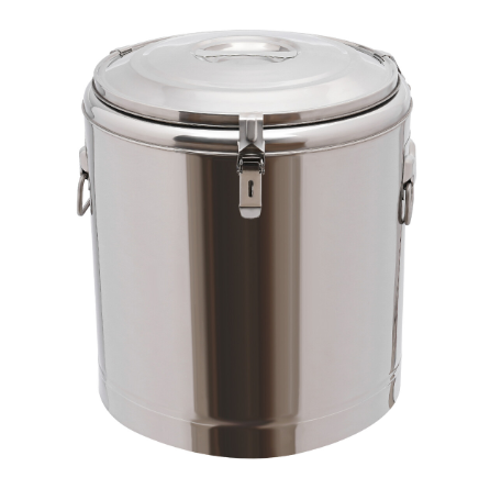 Réservoir à aliments en acier inoxydable, réservoir à aliments de 32 litres, réservoir à aliments avec couvercle