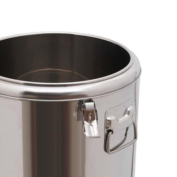 Réservoir à aliments en acier inoxydable, réservoir à aliments de 32 litres, réservoir à aliments avec couvercle Réservoir à aliments en acier inoxydable, réservoir à aliments de 32 litres, réservoir à aliments avec couvercle