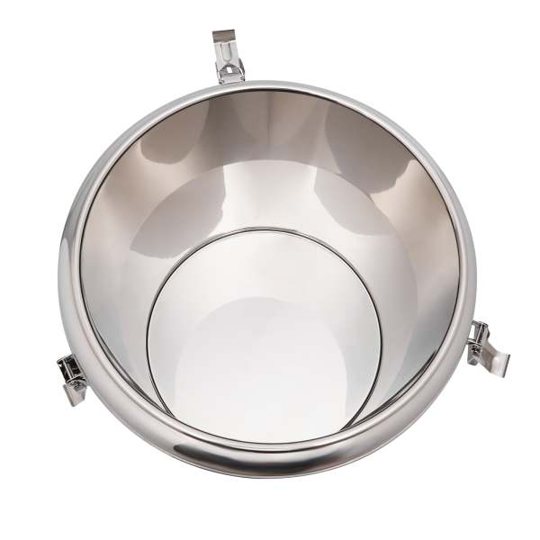 Réservoir à aliments en acier inoxydable, réservoir à aliments de 32 litres, réservoir à aliments avec couvercle