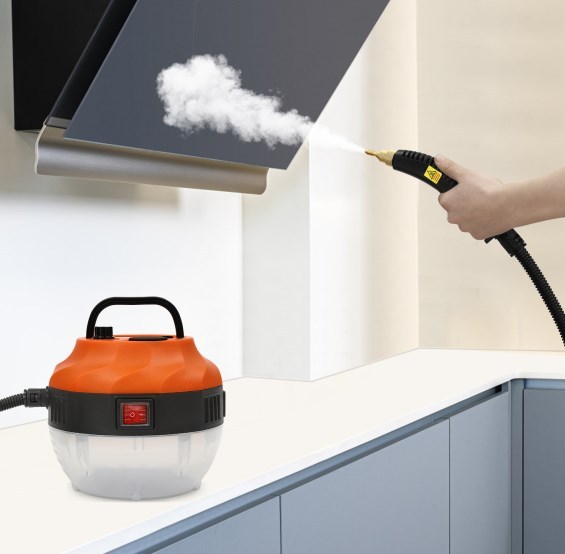 Nettoyeur vapeur, 1600 W, nettoyeur vapeur haute pression, nettoyeur vapeur voiture, 6 vitesses, réglable, Orange