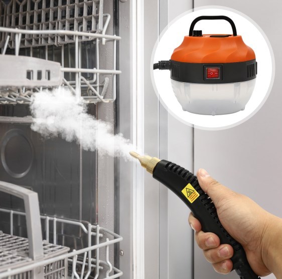 Nettoyeur vapeur, 1600 W, nettoyeur vapeur haute pression, nettoyeur vapeur voiture, 6 vitesses, réglable, Orange