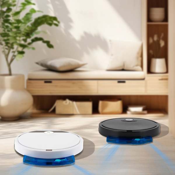 Balayeuse 3 en 1, balayeuse multifonction, aspirateur robot avec 1800Pa (noir)