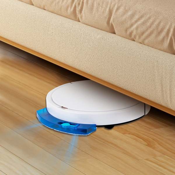 Balayeuse 3 en 1, balayeuse multifonction, aspirateur robot avec 1800Pa (blanc)