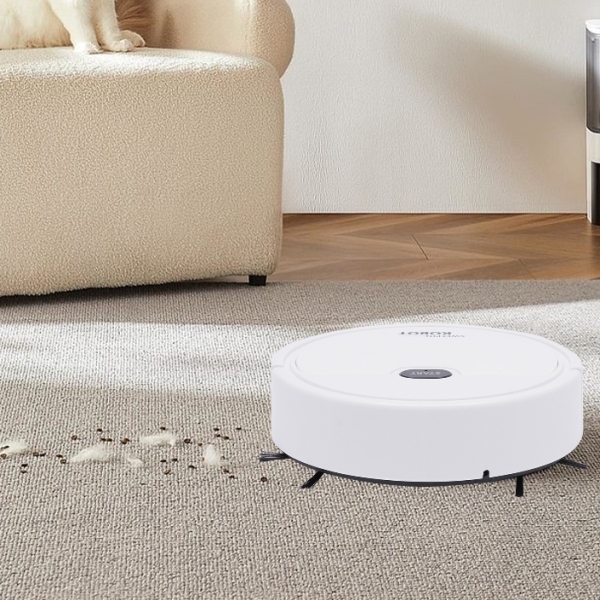 Robot de balayage 220 V, aspirateur robot 3 en 1, adapté aux sols durs, tapis, poils d'animaux, blanc Robot de balayage 220 V, aspirateur robot 3 en 1, adapté aux sols durs, tapis, poils d'animaux, blanc