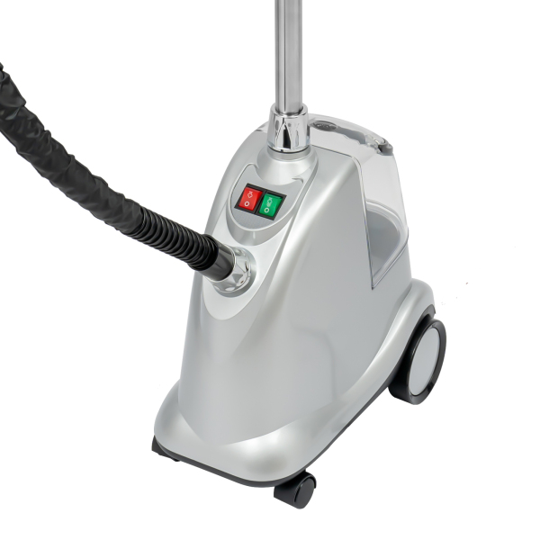 Défroisseur à vapeur sur pied avec roulettes, Trois vitesses, Hauteur réglable, 2200 W, Température de vapeur : 99℃, Argent