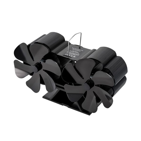 Ventilateur de Cheminée, 12 Pales, Ventilateur de Poêle, Ventilateur Sans électricité, Ventilateur Thermique