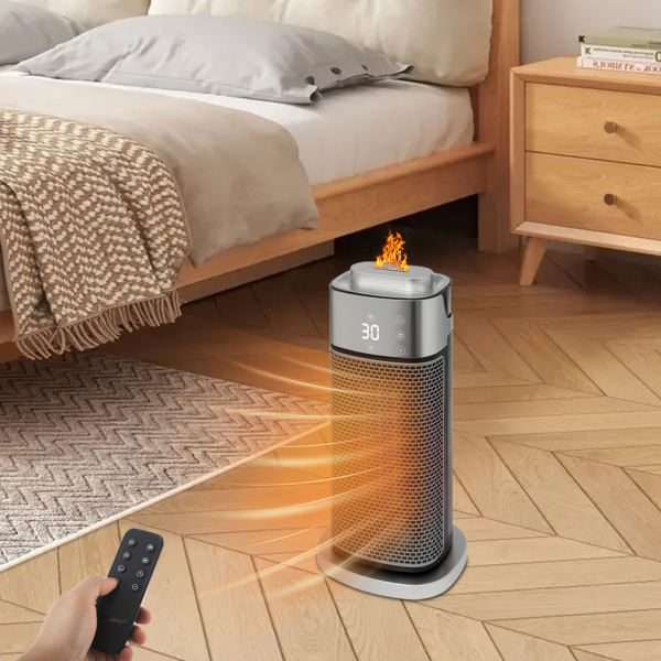 Chauffage électrique portable, chauffage électrique avec minuterie, chauffage d'intérieur avec humidification de l'air