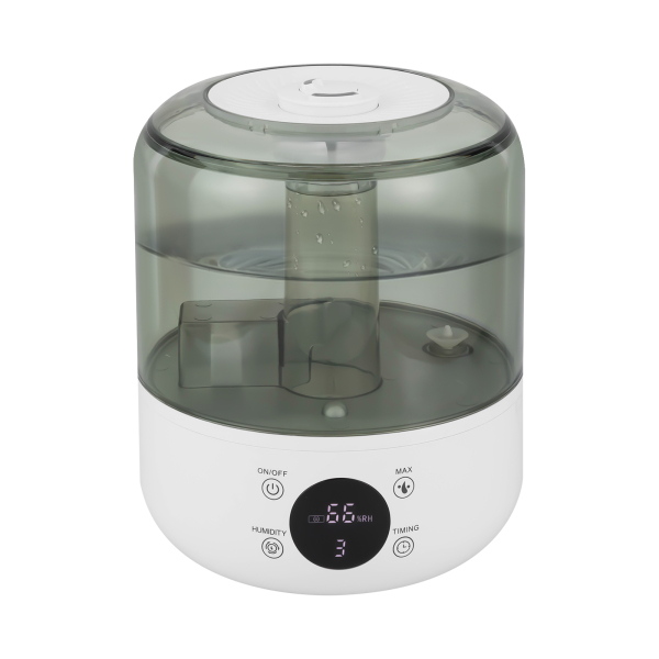 Humidificateur électrique à remplissage par le haut, diffuseur d'humidité d'ambiance, humidificateur à ultrasons, 18.5*22cm, blanc