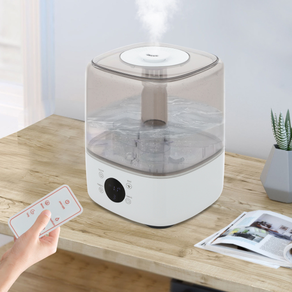 Humidificateur, humidificateur à remplissage par le haut, humidificateur intelligent pour chambres, chambres d'enfants, salles de yoga - Blanc
