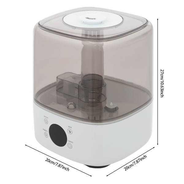 Humidificateur, humidificateur à remplissage par le haut, humidificateur intelligent pour chambres, chambres d'enfants, salles de yoga - Blanc