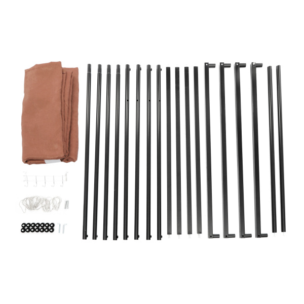 Cabine d'essayage portable pour magasin de vêtements, 100 x 100 x 200 cm - Couleur café