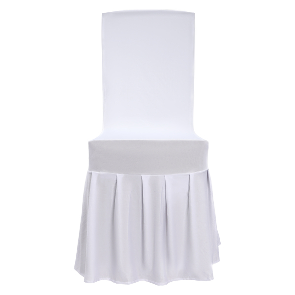 30 pièces housses de chaise avec jupe housse de chaise extensible de mariage housses de chaise extensibles avec jupe utilisées pour les banquets de mariage