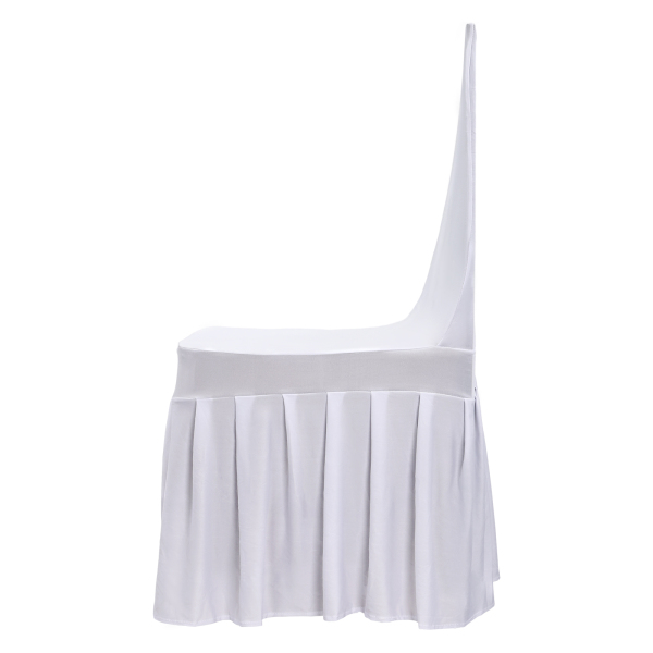 30 pièces housses de chaise avec jupe housse de chaise extensible de mariage housses de chaise extensibles avec jupe utilisées pour les banquets de mariage