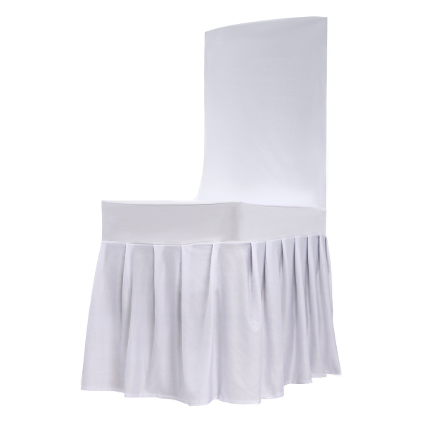 30 pièces housses de chaise avec jupe housse de chaise extensible de mariage housses de chaise extensibles avec jupe utilisées pour les banquets de mariage
