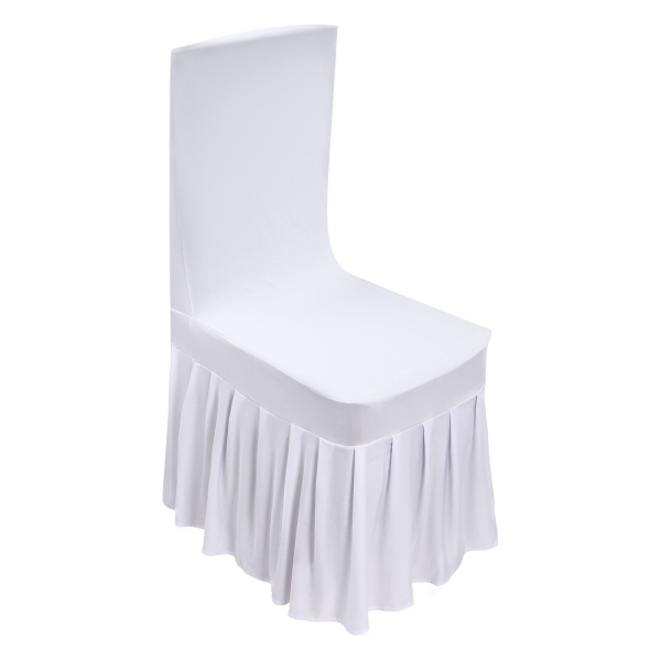 30 pièces housses de chaise avec jupe housse de chaise extensible de mariage housses de chaise extensibles avec jupe utilisées pour les banquets de mariage