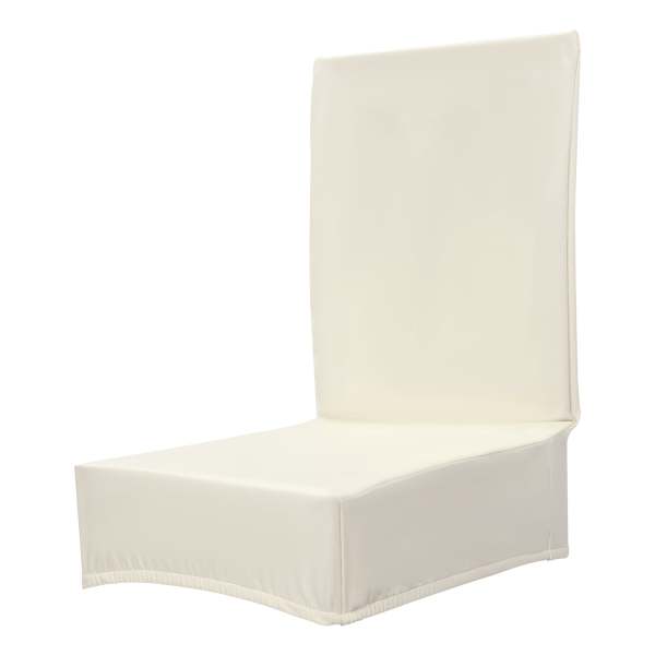 Lot de 6 housses de chaise - En cuir synthétique - Extensible - Amovibles - imperméables, résistantes à l'huile et aux taches (beige)