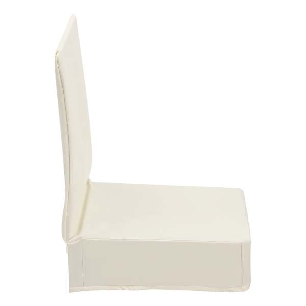 Lot de 6 housses de chaise - En cuir synthétique - Extensible - Amovibles - imperméables, résistantes à l'huile et aux taches (beige)
