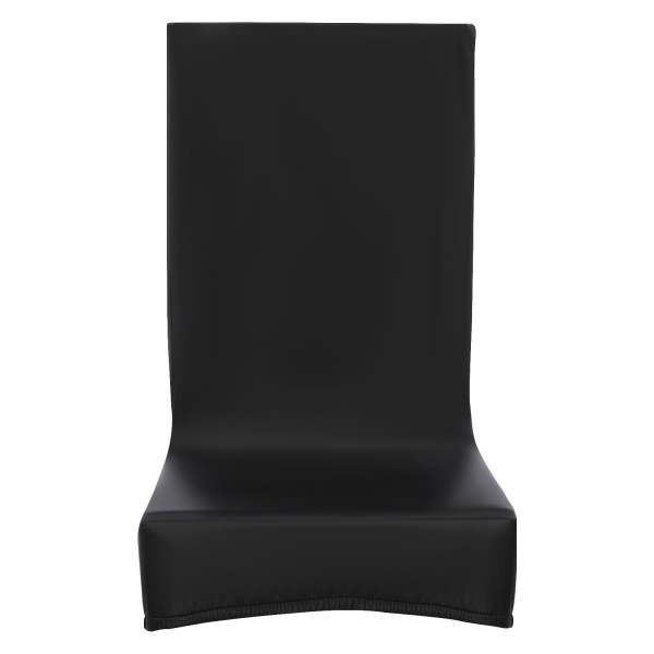Lot de 6 housses de chaise - En cuir synthétique - Extensible - Amovibles - imperméables, résistantes à l'huile et aux taches (noir)