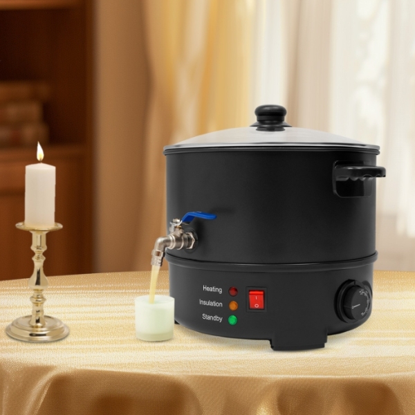 Pot de fusion de cire de type E 8L, machine de fusion de cire en acier inoxydable de grande capacité
