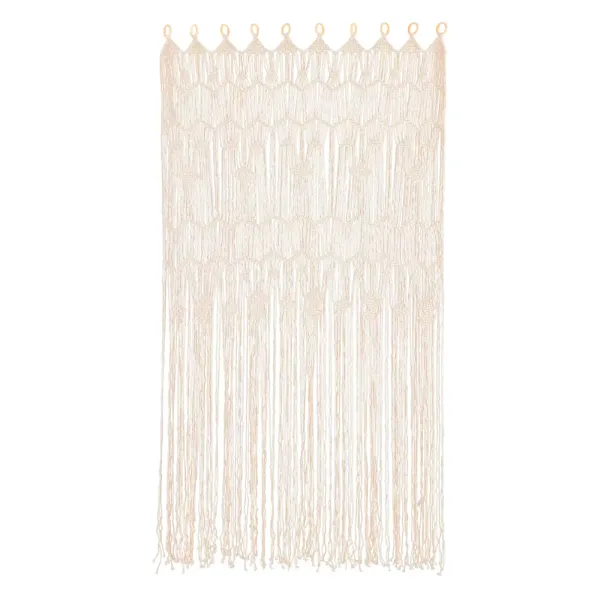 Rideau de fenêtre en macramé, séparateur de pièce, rideau de porte, 85 x 200 cm, 2 panneaux, grande tenture murale en macramé