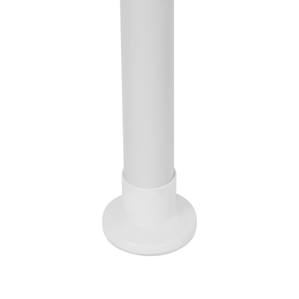 Support de séparation de rideau double, séparateur de pièce extensible, support de rideau vertical - poteau blanc Support de séparation de rideau double, séparateur de pièce extensible, support de rideau vertical - poteau blanc