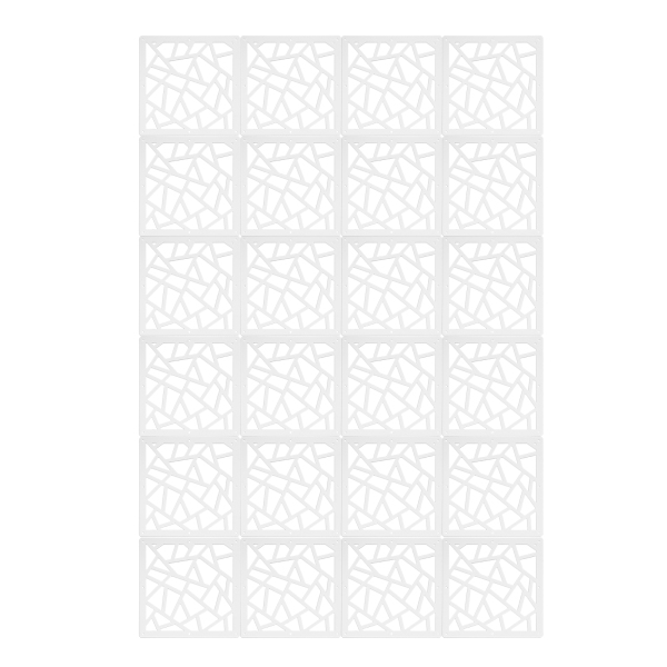 Lot de 24 cloisons de séparation à suspendre 29 x 29 cm, panneaux muraux décoratifs, panneaux de séparation creux