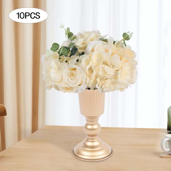 Lot de 10 boules de fleurs artificielles pour décoration de table de mariage, lieu d'arc, stade, mur, fond de table, décoration de table