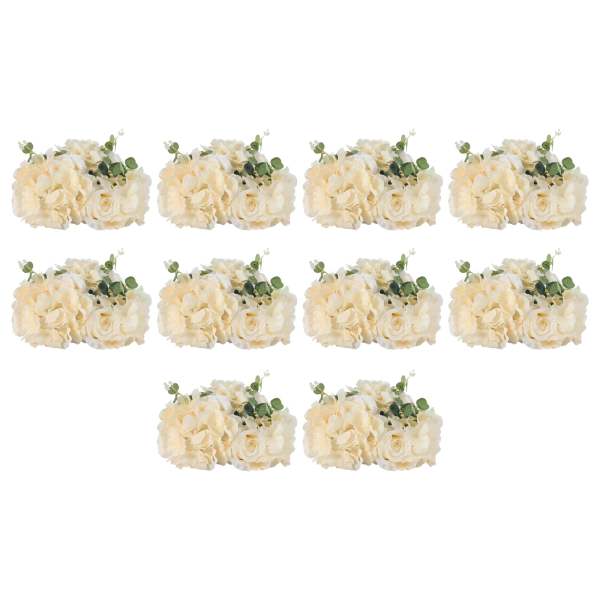 Lot de 10 boules de fleurs artificielles pour décoration de table de mariage, lieu d'arc, stade, mur, fond de table, décoration de table