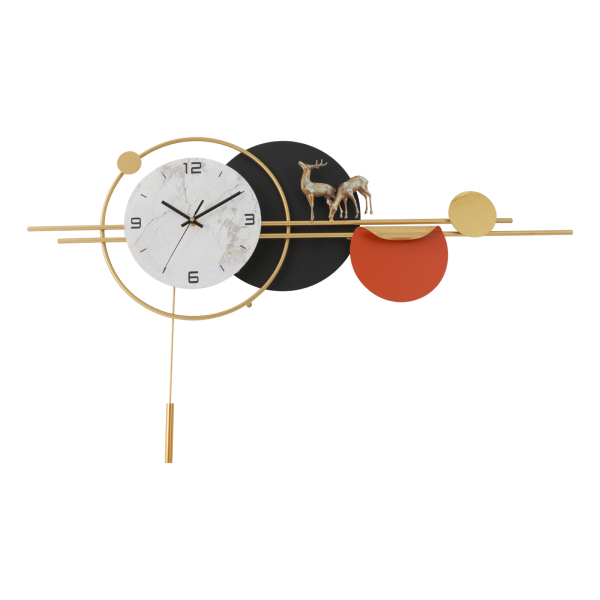 Horloge murale décorative 50 x 90 cm, horloge murale silencieuse moderne, grande horloge murale pour salon
