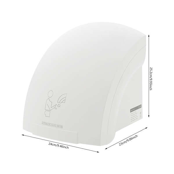 Sèche-mains électrique, sèche-mains compact à air comprimé, sèche-mains automatique - Blanc