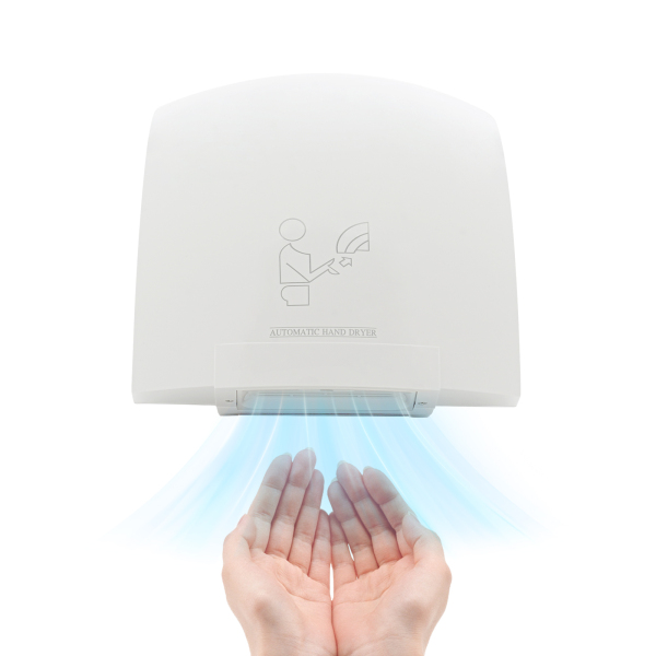 Sèche-mains électrique, sèche-mains compact à air comprimé, sèche-mains automatique - Blanc