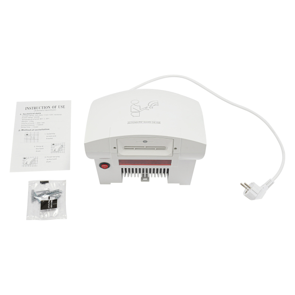 Sèche-mains électrique, sèche-mains compact à air comprimé, sèche-mains automatique - Blanc