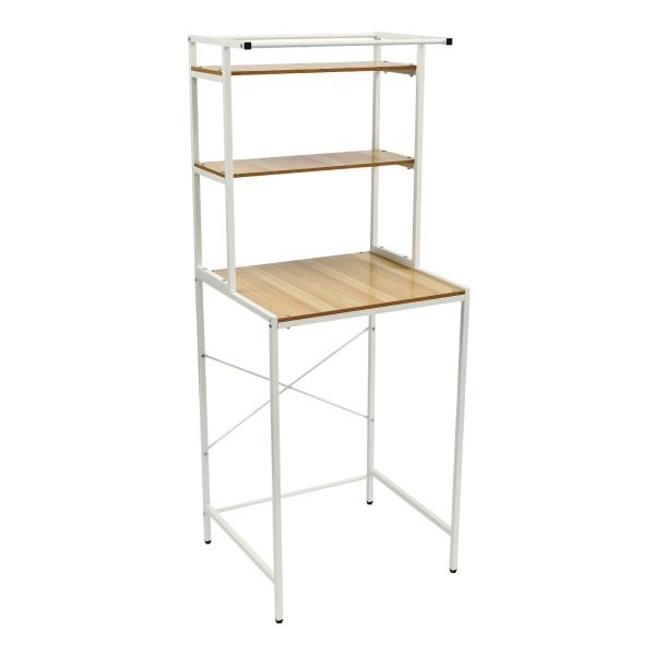 Machine à laver sèche-linge support de rangement gain de place organisateur étagère planche à grains de bois jaune