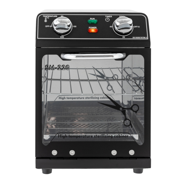 Stérilisateur haute température 8L, armoire de désinfection pour stérilisateur à air chaud 600W (noir)