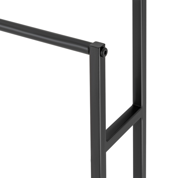 CNCEST Grand porte-serviettes autoportant à 3 niveaux, porte-serviettes sur pied, support de plafond, noir