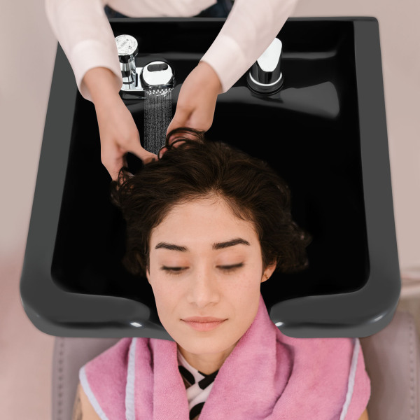 Bol pour salons Évier de shampoing en plastique ABS noir pour la maison Facile à nettoyer et à installer Bols à shampoing de salon pour coiffeur Pour salons de coiffure Magasins de coiffure Bol pour salons Évier de shampoing en plastique ABS noir pour la maison Facile à nettoyer et à installer Bols à shampoing de salon pour coiffeur Pour salons de coiffure Magasins de coiffure