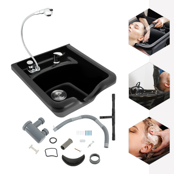 Bol pour salons Évier de shampoing en plastique ABS noir pour la maison Facile à nettoyer et à installer Bols à shampoing de salon pour coiffeur Pour salons de coiffure Magasins de coiffure Bol pour salons Évier de shampoing en plastique ABS noir pour la maison Facile à nettoyer et à installer Bols à shampoing de salon pour coiffeur Pour salons de coiffure Magasins de coiffure