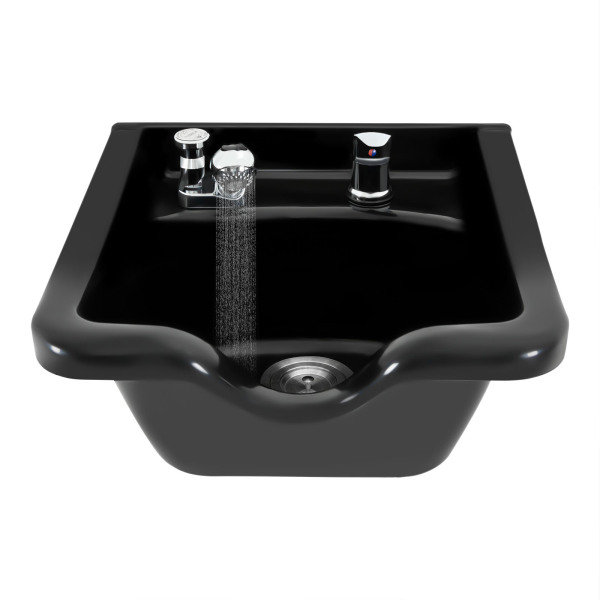 Bol pour salons Évier de shampoing en plastique ABS noir pour la maison Facile à nettoyer et à installer Bols à shampoing de salon pour coiffeur Pour salons de coiffure Magasins de coiffure