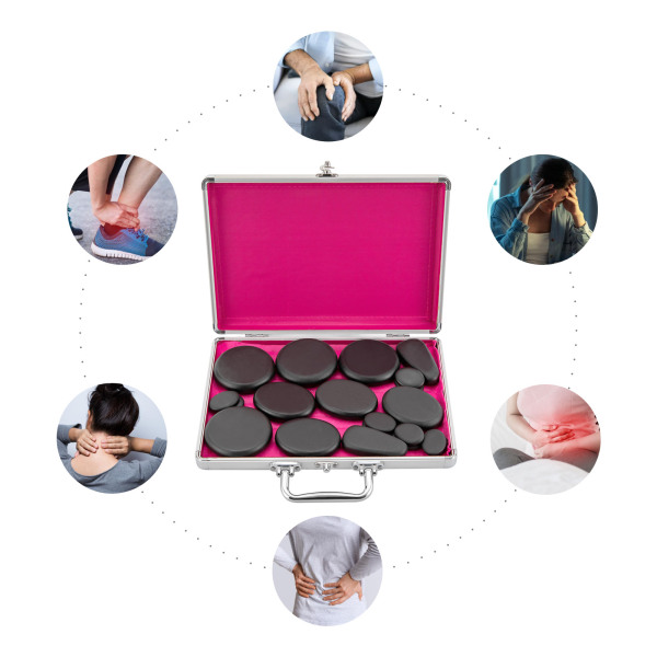Pierres chaudes pour Massage pierres de Massage roches pour Spa à domicile réchauffement relaxant soulagement de la douleur pour les thérapeutes sportifs professionnels soins à domicile