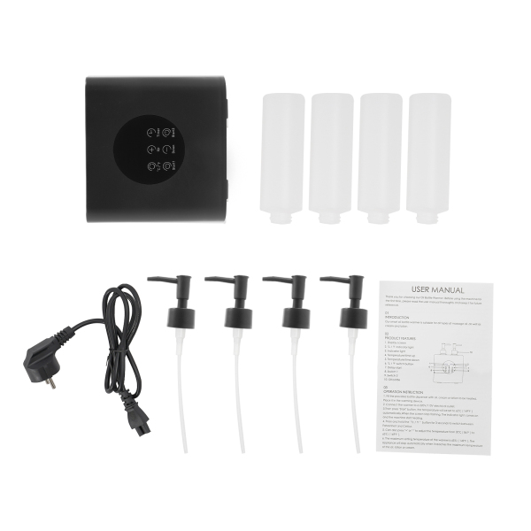 Chauffe-huile de massage avec distributeurs de bouteilles d'huile, chauffe-huile de massage électrique, chauffe-huile de massage - Double bouteille noire Chauffe-huile de massage avec distributeurs de bouteilles d'huile, chauffe-huile de massage électrique, chauffe-huile de massage - Double bouteille noire