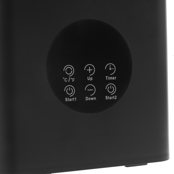 Chauffe-huile de massage avec distributeurs de bouteilles d'huile, chauffe-huile de massage électrique, chauffe-huile de massage - Double bouteille noire